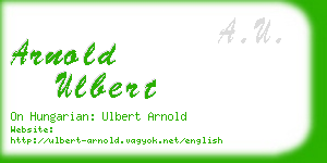 arnold ulbert business card